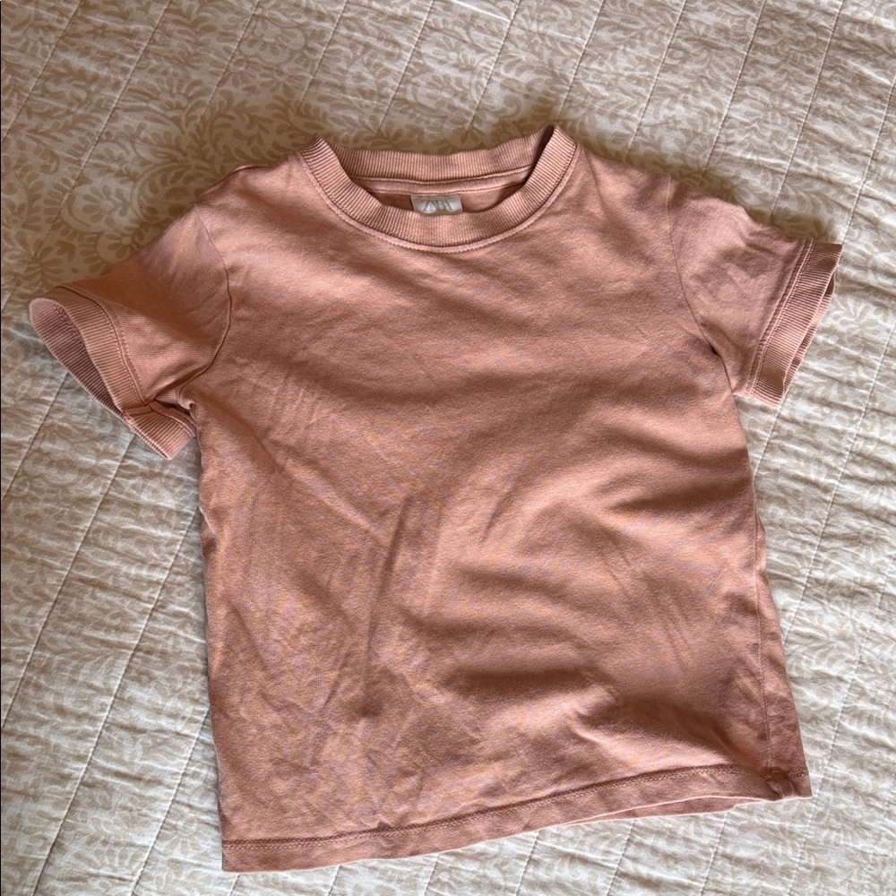 Zara Kids Peach Short Sleeve Tee